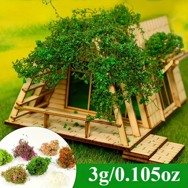 Set de Modelos de Plantas y Flores en Miniatura - 3 Gramos/0.105 Onzas, Plantas Verdes Artificiales para Casas de Muñecas, Paisajismo y Manualidades