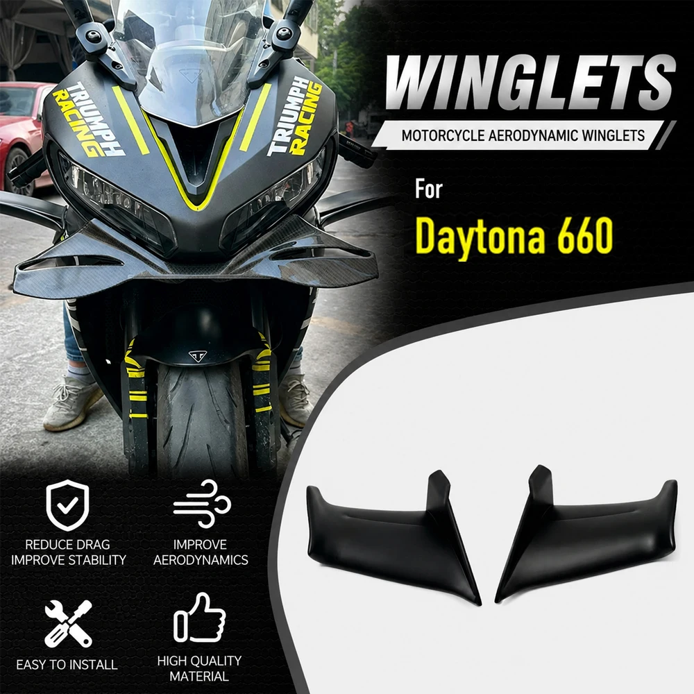 For Triumph Daytona 660 2025 2026 Motorcycle Accessories Fairing Parts Fixed Wind Wing Aerodynamic Winglet Side Wing Spoiler