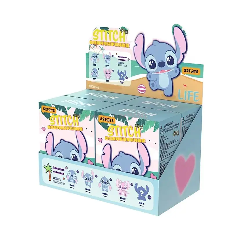 Disney Stitch Plush Surprise ตุ๊กตาอินเทรนด์กล่องตาบอดการ์ตูนของขวัญเชือกโทรศัพท์อะนิเมะอุปกรณ์ต่อพ่วงเด็กอินเทรนด์กล่องตาบอดของเล่น