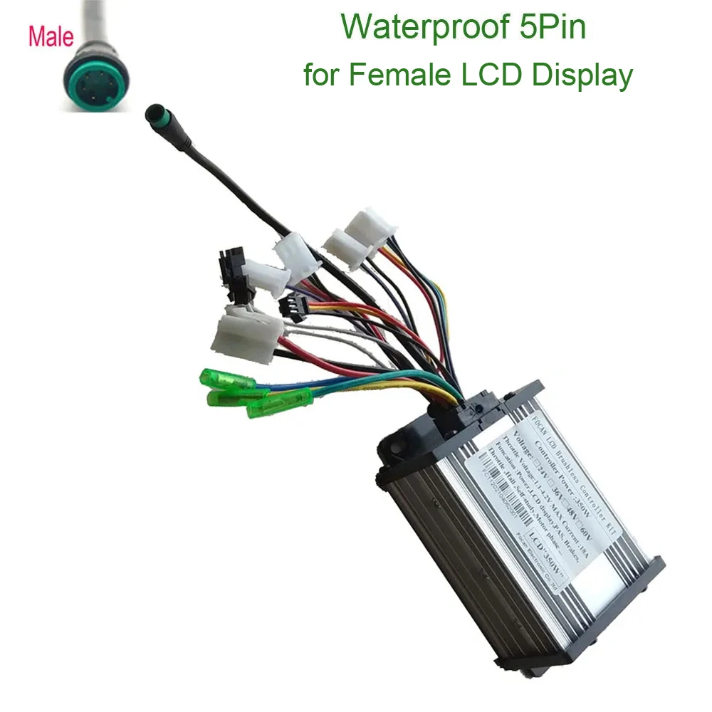 

Waterproof 5pin male plug 36V/48V 350W 18A BLDC Motor Electric Scooter E-bike Brushless Controller for Ebike LCD Display