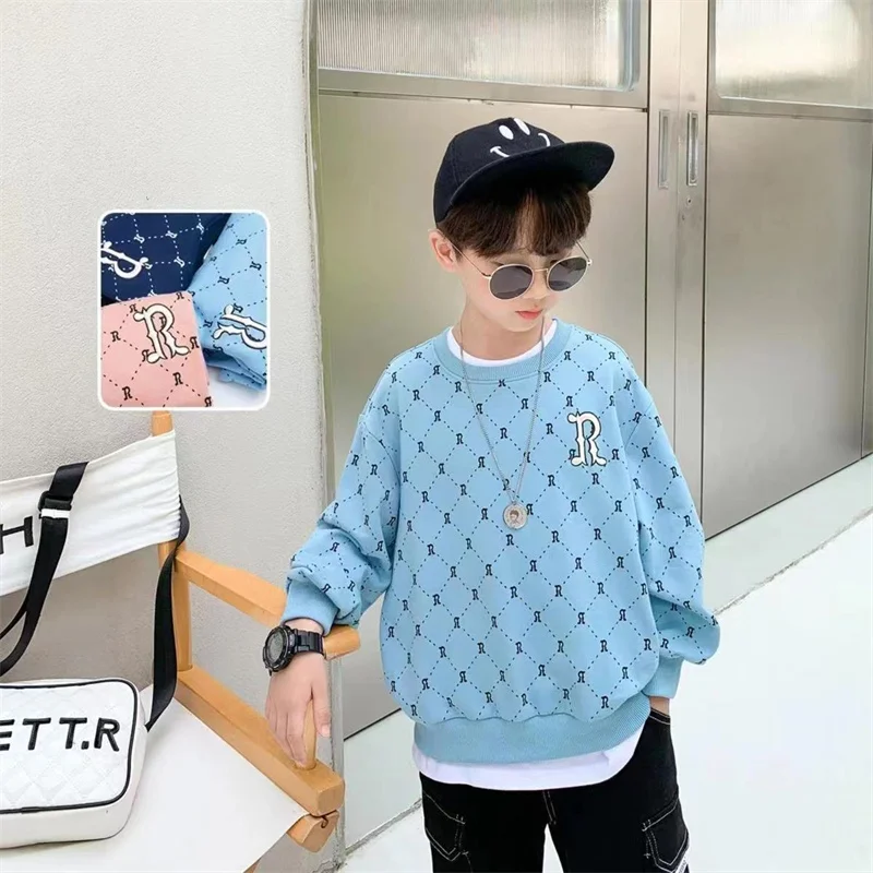 Boys Hoodies Sweatshirts Cotton Tops Outwear 2024 Fashion Spring Autumn Kids Christmas Gift Teenagers Children's Clothing