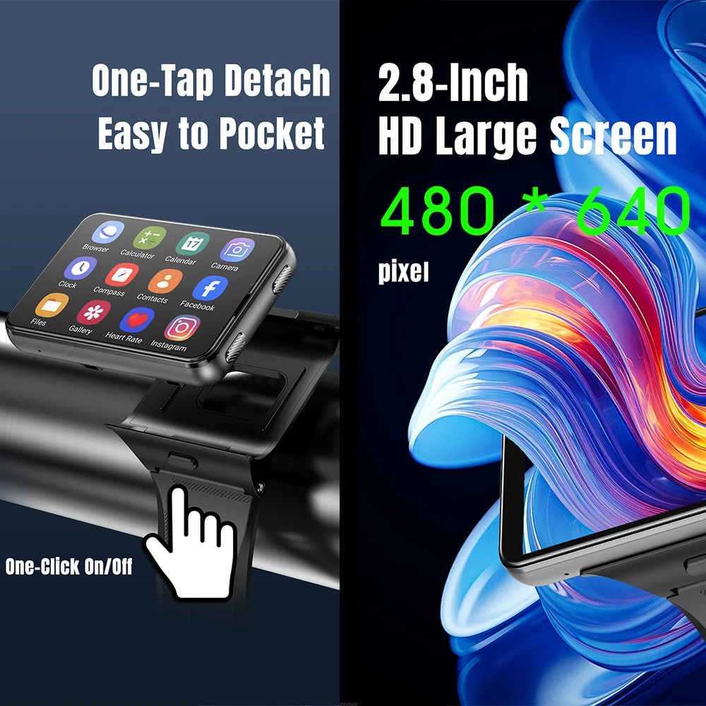 JingTider S999 2.88 INCH 4G Smart Watch MTK6761 Quad Core 4GB 64GB 5.0MP+13.0MP Dual Cameras Smartwatch 2300mAh Battery GPS WIFI