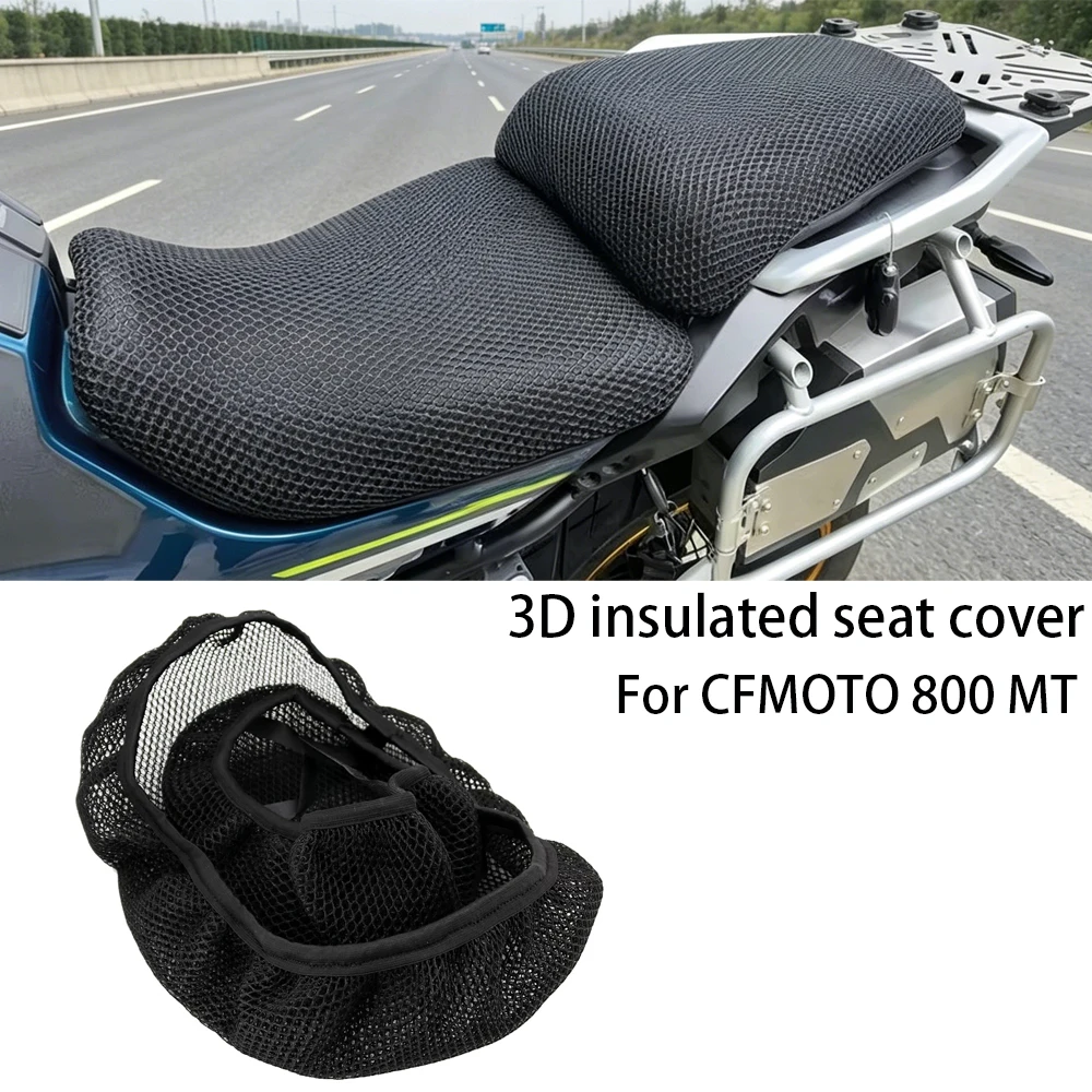

For CFMoto 800MT 800 MT 800 mt 800mt 3D Mesh Motorcycle Seat Cover Breathable Airflow Cushion Waterproof Sunproof Saddle