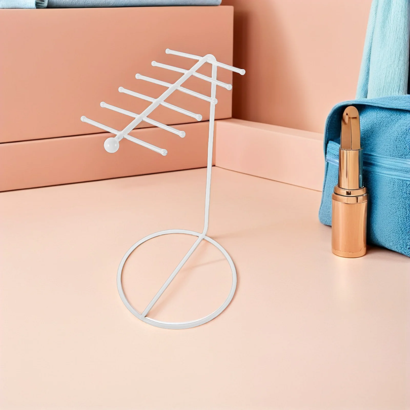 1pcs Iron Jewelry Display Stand Metal Necklace Earring Bracelet Holder Rack For Store Home Live Streaming Setup Organizer