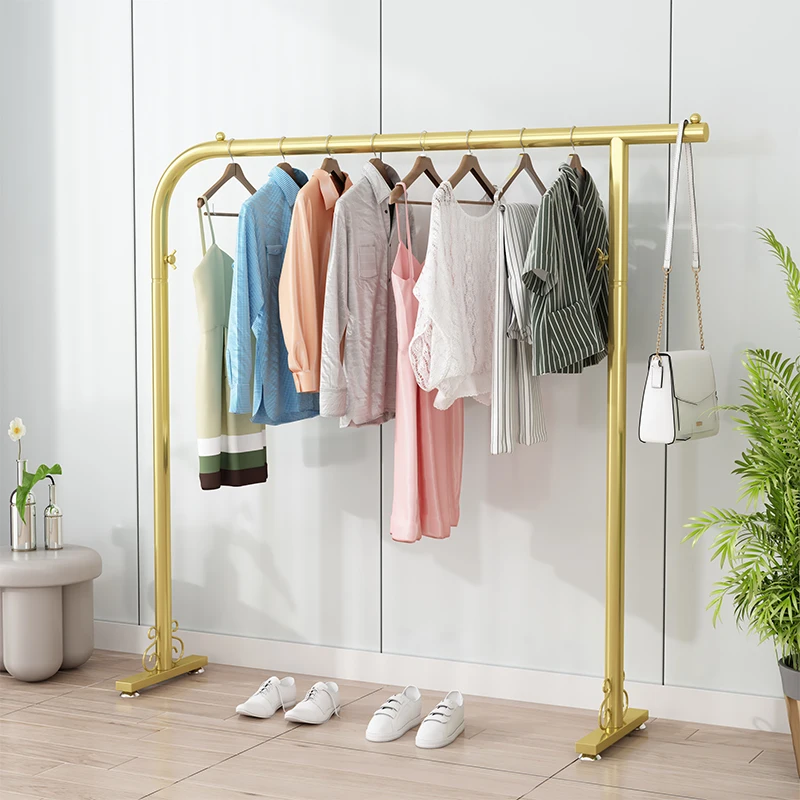 

Luxury Design Coat Racks Standing Clothing Hanger Hallway Bedroom Clothes Rack Metal Living Room Percheros Furniture OA50CR