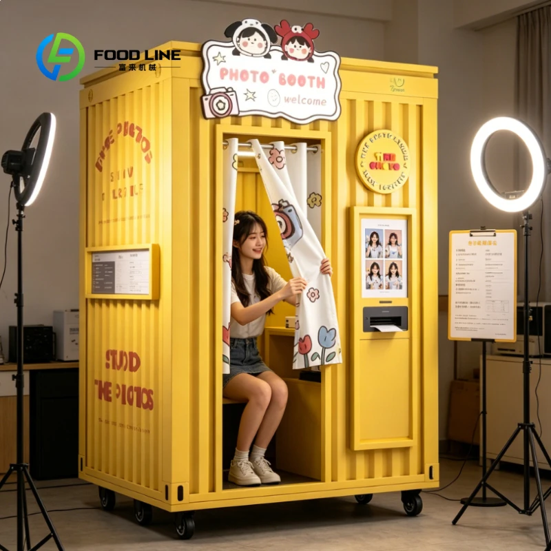Smart Selfie Photo Booth Vending Machine Controlled By APP & Remote Complete Shooting Software with Customized Logo Service