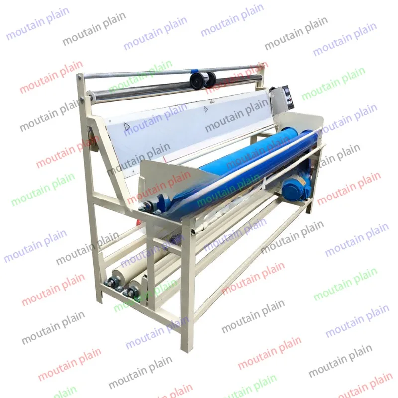 110V Counting By Yard Cloth Rewinder Simple Textile Fabric Inspection Rolling Machine