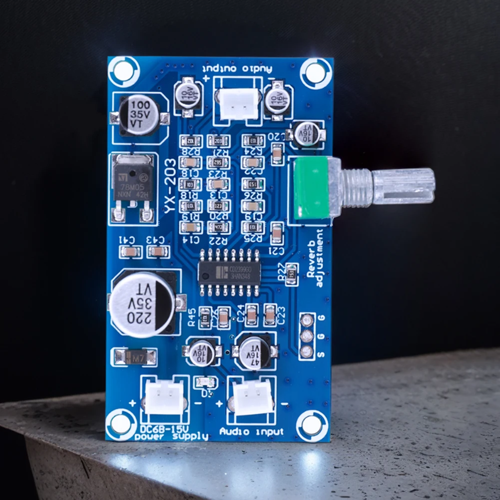 PT2399 モノラルアンププリアンプリバーブ DC 単一電源 M65831 マイクアンプモジュールプリアンプリバーブレーター
