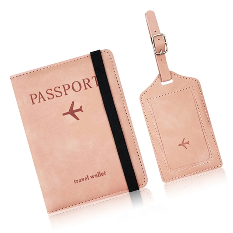 Suitcase Tag Holder Case PU Leather Luggage Tag for Travel