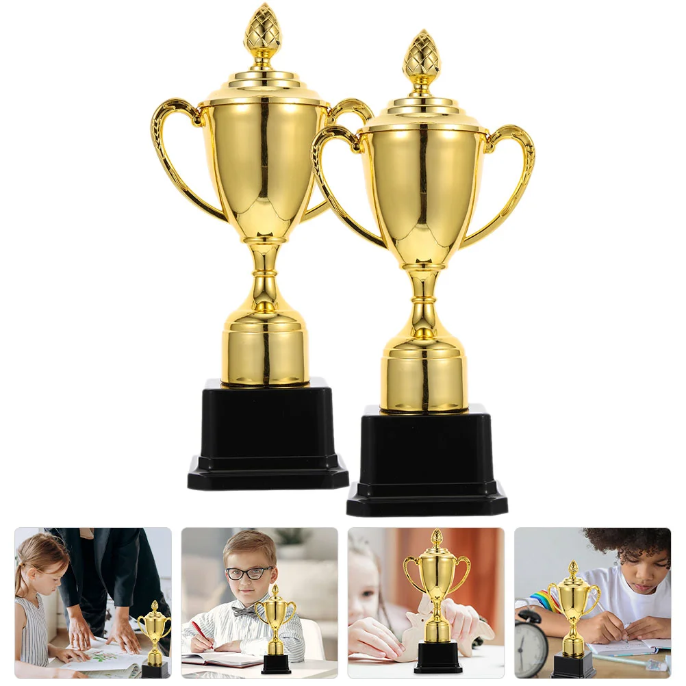 

2 Pcs Gift Children's Trophy Children’s Toys Award Trophies for Kids Plastic Awards