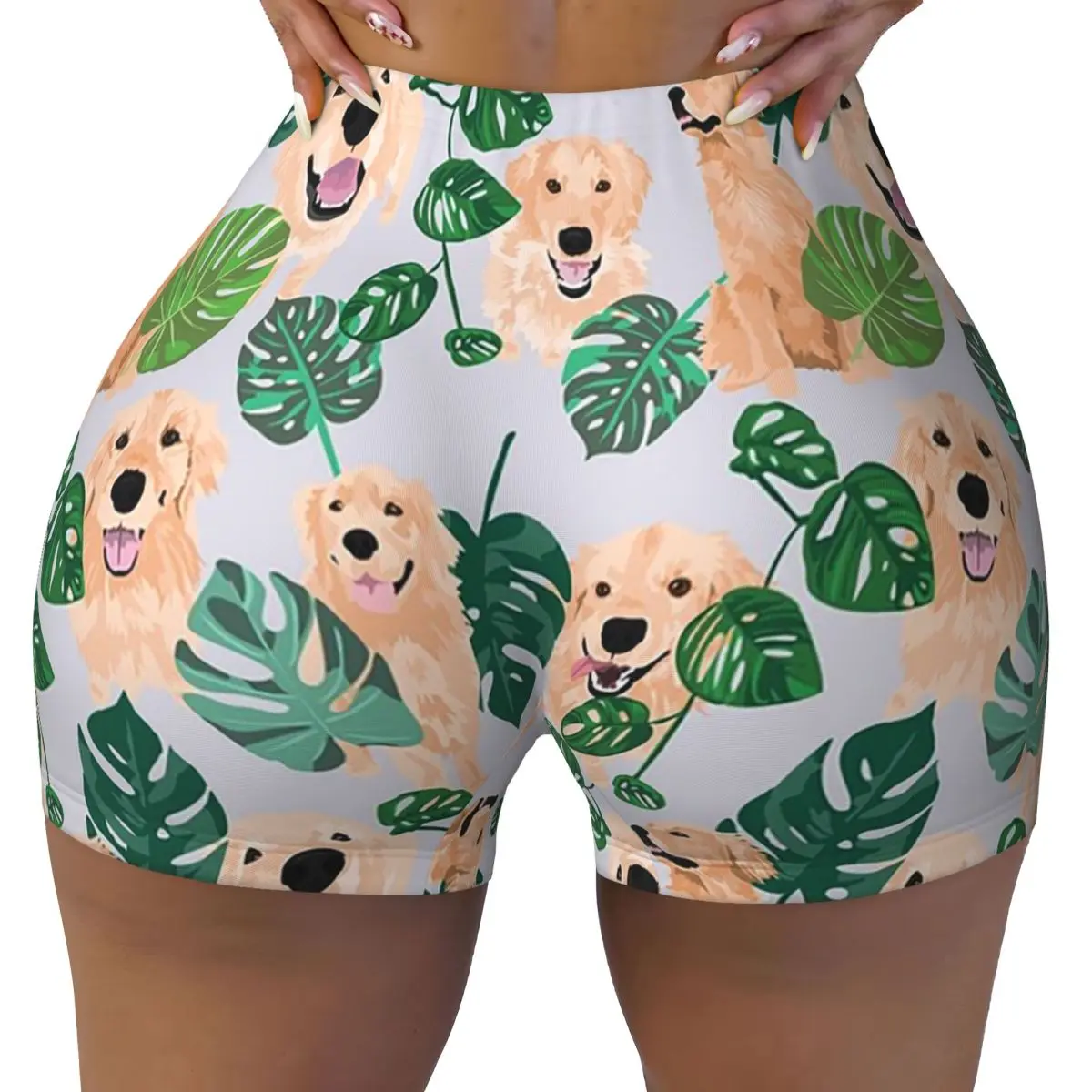 مخصص الذهبي المسترد الاستوائية اليوغا السراويل النساء الصالة الرياضية تجريب الجري الكرة الطائرة الرياضية السائق السراويل #5