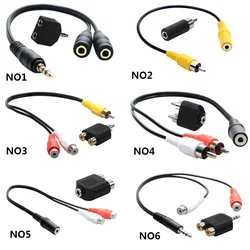 Uniwersalny kabel RCA Jack 3.5mm stereofoniczny kabel Audio do gniazda 2RCA kobiecy męski do słuchawek 3.5 Adapter AUX Y dla DVD Amplifi