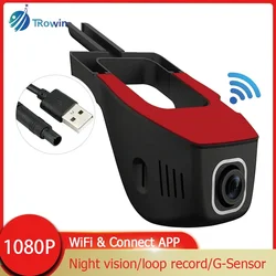 Mobile Wifi Link APP Car DVR Dash Cam 1080P Hidden Type G-sensor Auto Video Recorder Loop Recording Vehicle Accessories