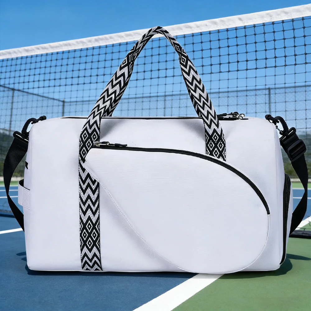 

Спортивная сумка для тенниса (1 шт.) для женщин — вместительная сумка-даффл для 2 ракеток, с большим отделением для обуви и водонепроницаемым карманом для мокрых вещей, подходит для ноутбука 15,6 дюймов