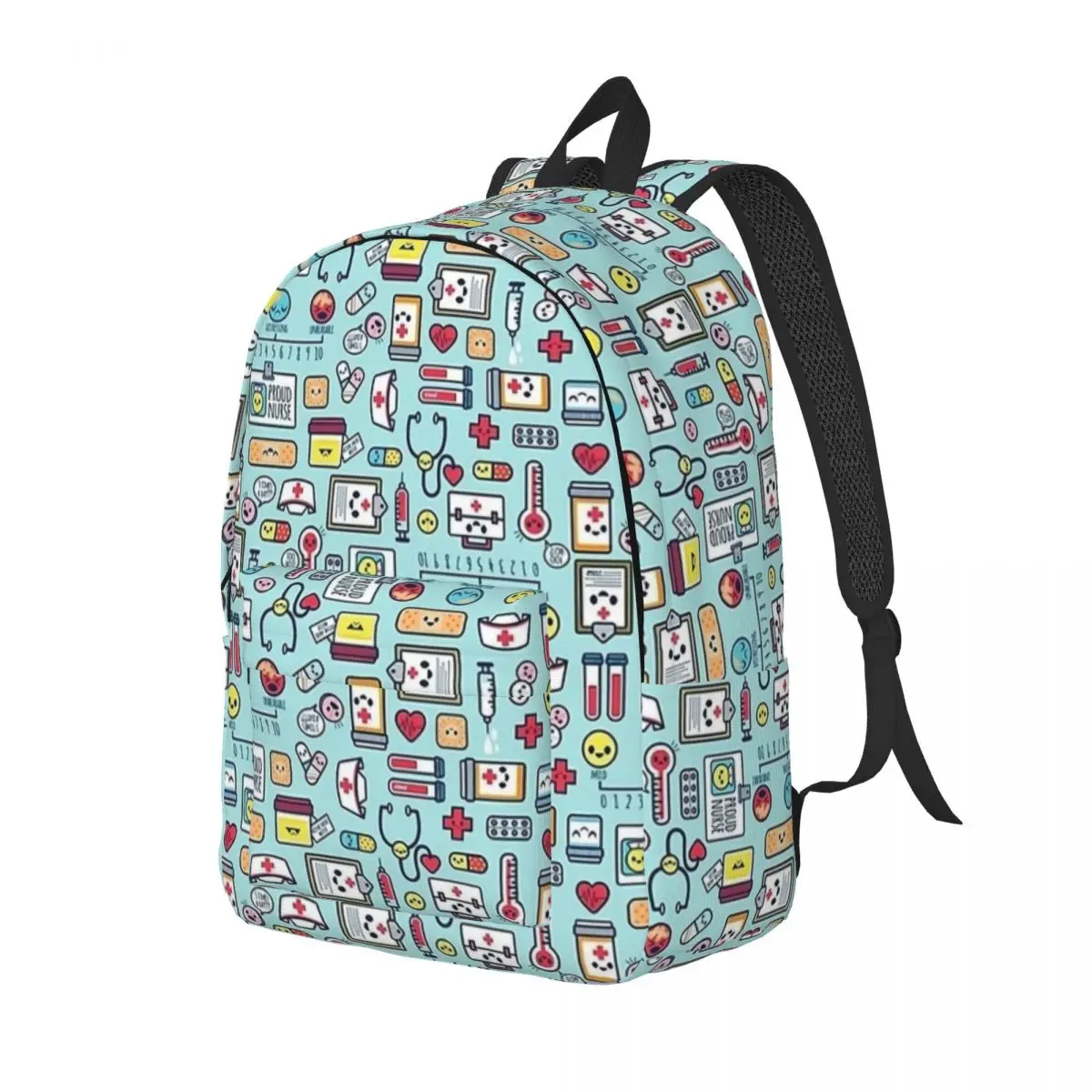 Surface To Be A Nurse Pattern Design Medical para Homens e Mulheres, Student School Bookbag, Daypack, Middle High College Travel