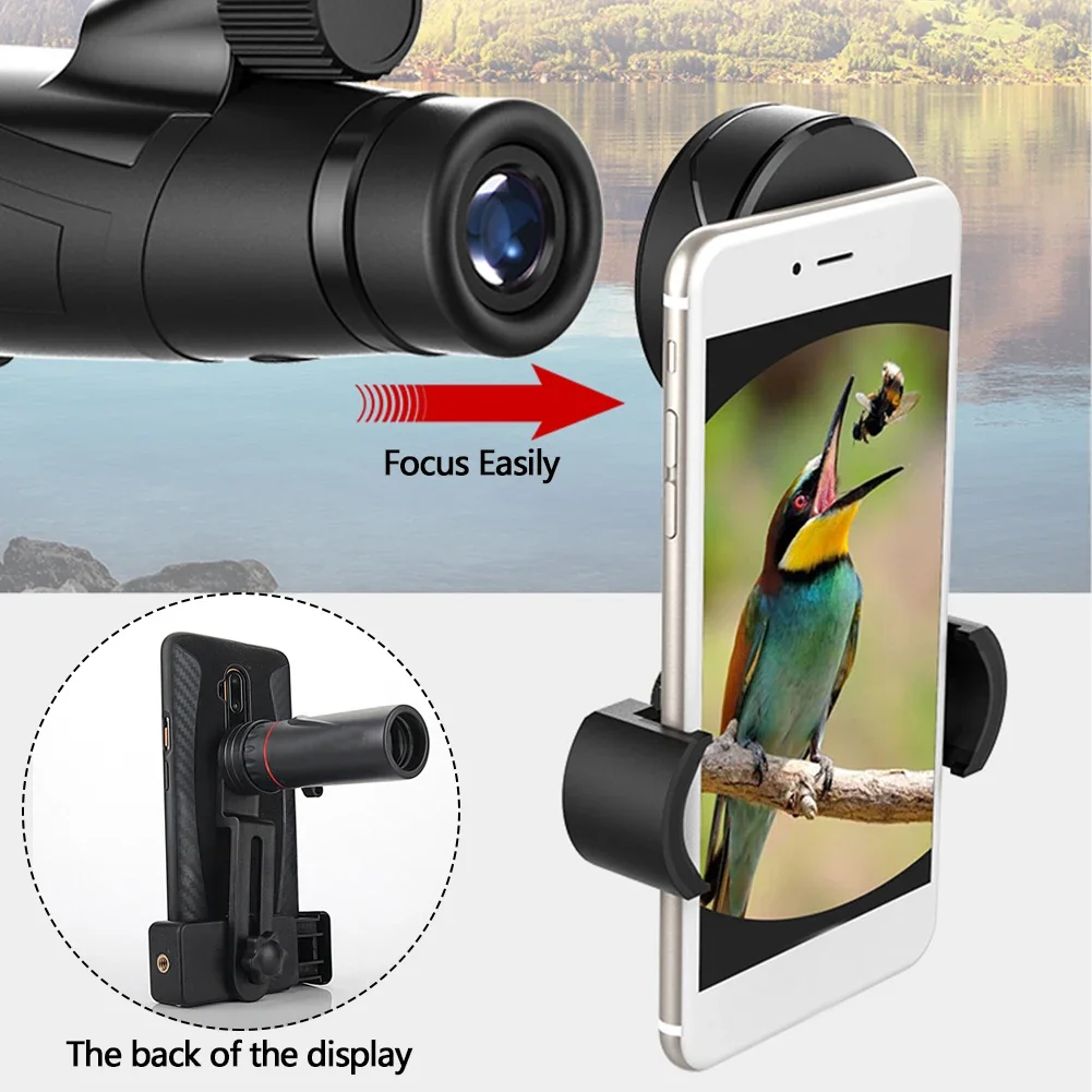 Upgrade Universal Cell Phone Adapter Bracket Clip Mount Plastic Material for Monocular Spotting Scope Telescope