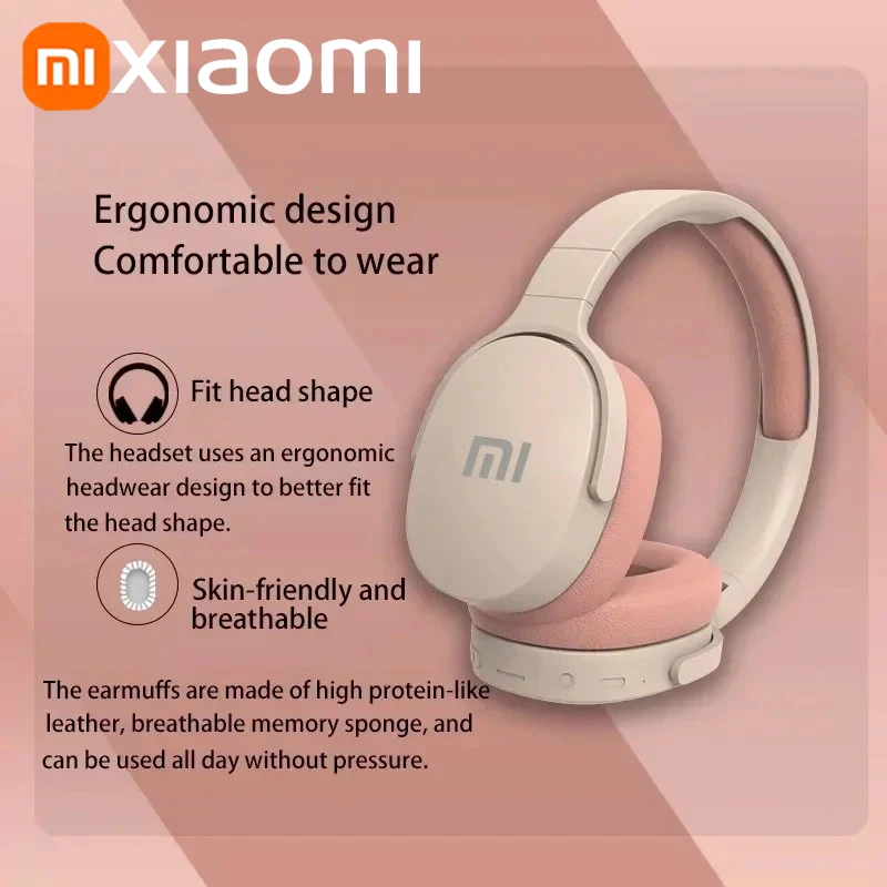 Xiaomi New Fashion Wireless Bluetooth Headphones Over Ear 9D HIFI Stereo Headsets True Sports With Earphones TF/AUX Music Player