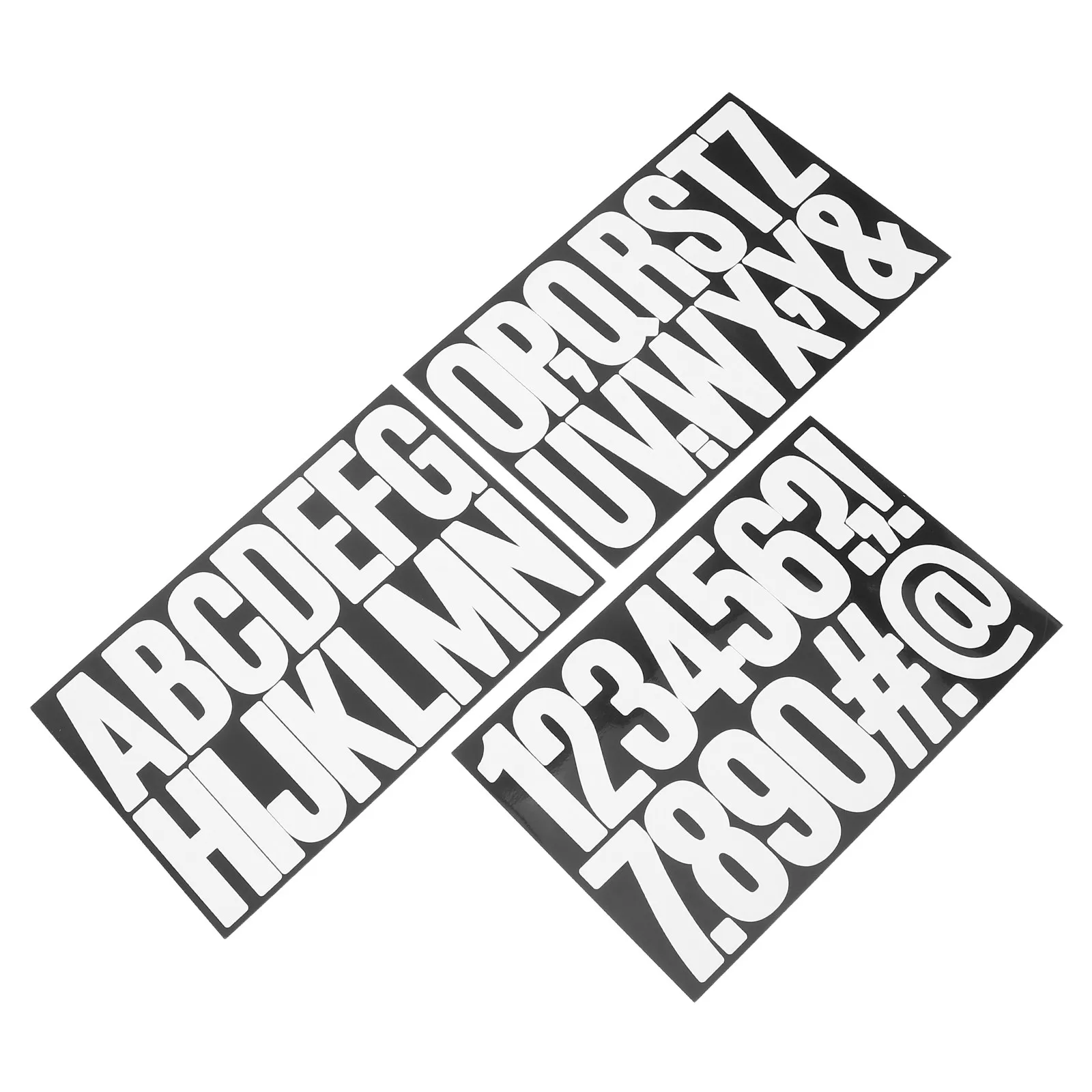15Sheets Large White Letters Stickers 3x1.5in Strong Hold Outdoor Adhesive Alphabet Decals for Mailbox Numbers Yard Signs