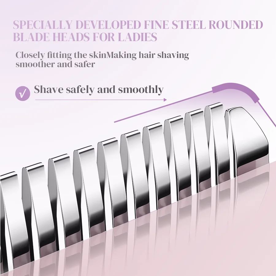 Double-headed women's bikini trimmer, ceramic blade hair trimmer USB charging, suitable for face, body, arms, thighs view 4