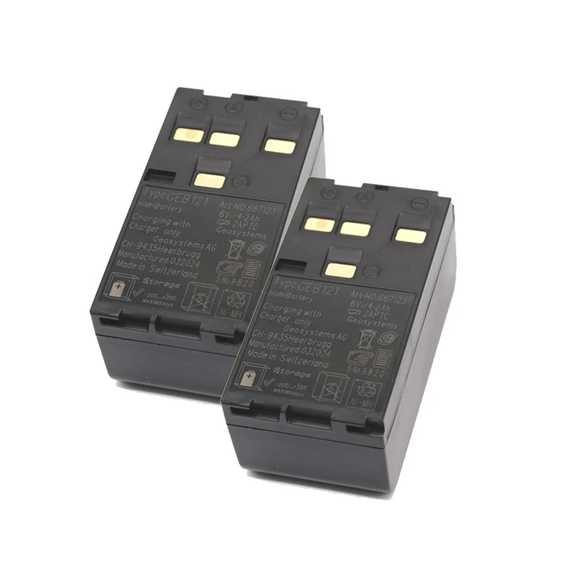 2Pcs Ni-MH Battery GEB121 6V 4200mAh for Leica DNA03 DNA10 TPS800 TPS1100 Surveying Total Station Spare Part
