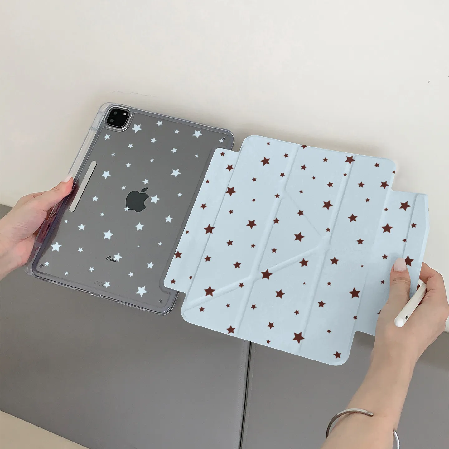 Korean Ins Stars New Tablet Case For iPad Pro 11 12.9in 13 M4 M5 Case 9.7 10.2 5/6th 7/8/9 10 11th Mini 6 7 Air 3 4 5 6 7 Cover