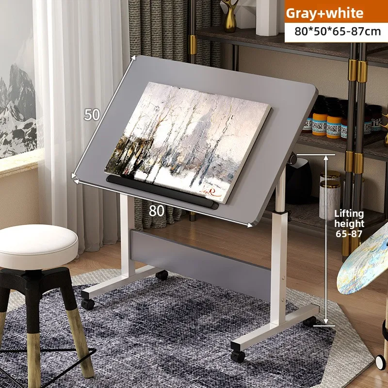 

Foldable drawing board easel puzzle table art table liftable computer table bedside table painting table sturdy and durable