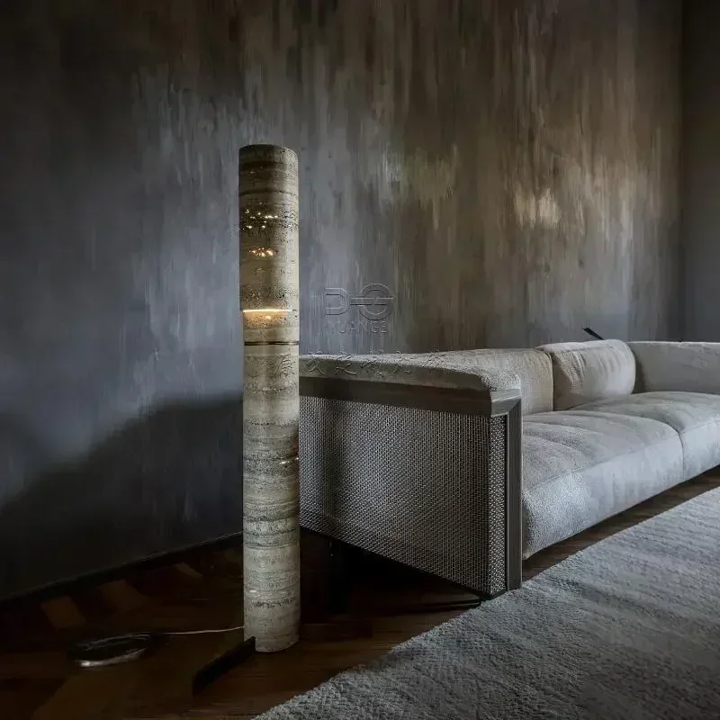 Italian Designer Marble Floor Lamp Modern Natural Stone Bedside Lamp for Living Room Bedroom Hotel Decor Elegant Lighting