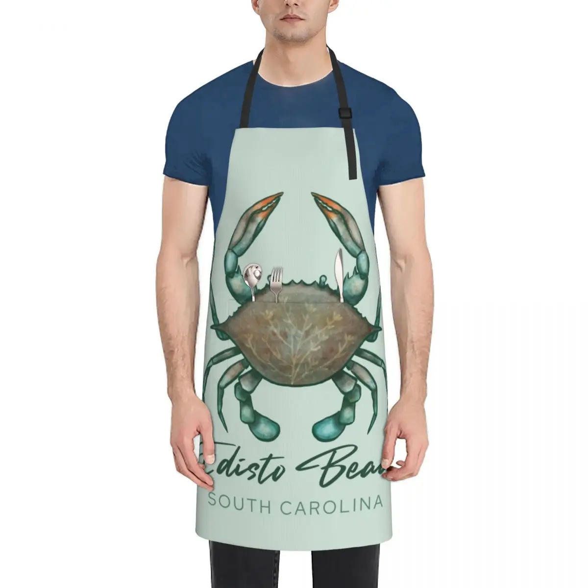 Edisto Beach South Carolina SC Blue Crab Apron Men'ss professional hairdressing Art Womens Dresses Apron