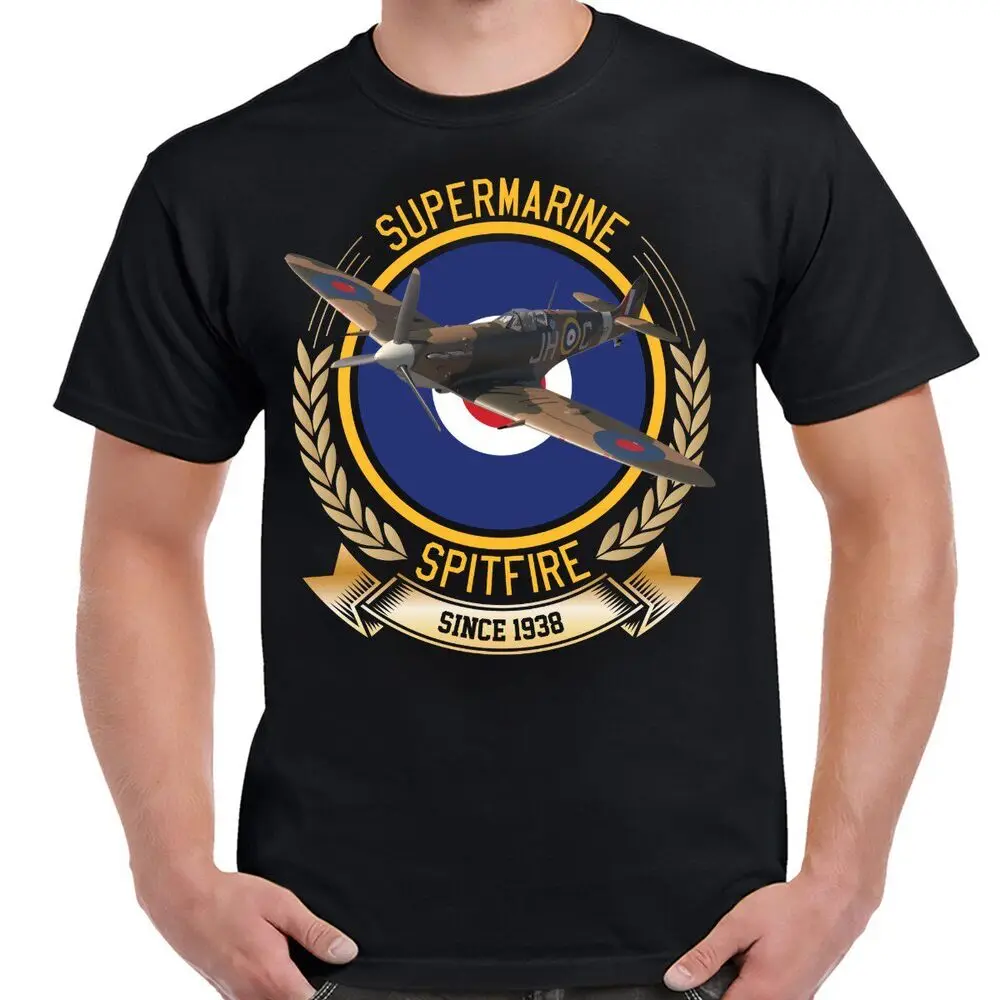 Dark Supermarine Spitfire Color RAF Men's T-Shirt S-45 Anime Graphic T-shirts Y2K Tops Unisex Summer Short Sleeve