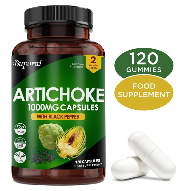 Artichoke 1000mg Capsules - Supports Liver Health and Digestive System, Improving Energy Levels and Focus
