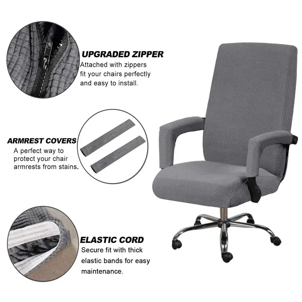 Waterproof Elastic Chair Covers Anti-dirty Rotating Stretch Office Computer Desk Seat Seat Cover Removable Slipcovers Home Decor