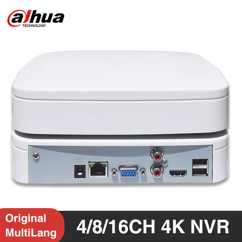 

Dahua NVR4104-4KS2/L NVR4108-4KS2/L NVR4116-4KS2/L 4/8/16CH Smart 1U Lite 4K H.265 Network Video Recorder Security Protection