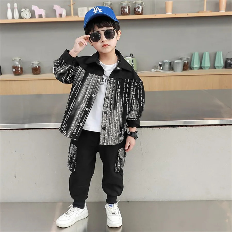 Boys Children Tracksuit Spring Autum 2 Pieces Boy Teenager Clothes jacket and pant Set 6 7 8 9 10 11 12 Year Old