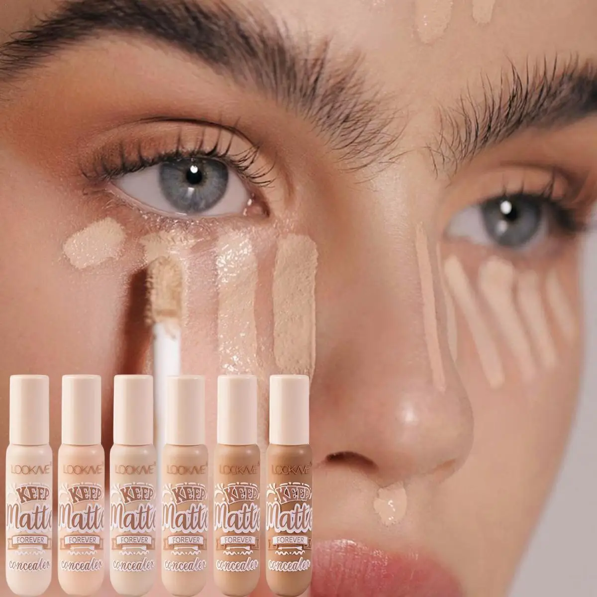 6 colori Liquid Concealer Foundation Cream copertura completa macchie di Acne occhiaie idratante Waterproof Face Base Cosmetics