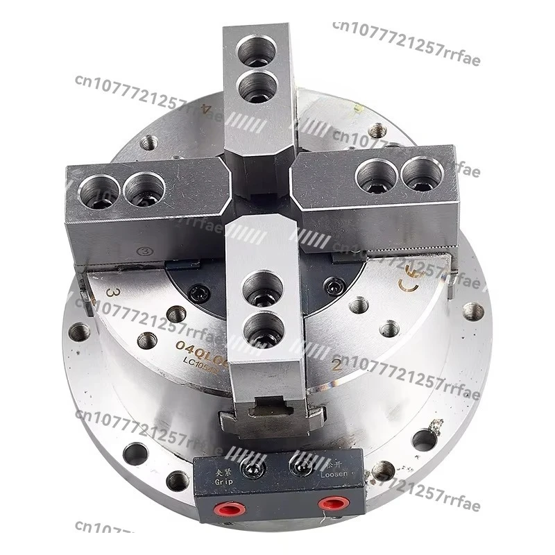 Numerical control lathe 6 inch solid power chuck 4 jaw pneumatic vertical cylinder for machine Built-in universal accessories