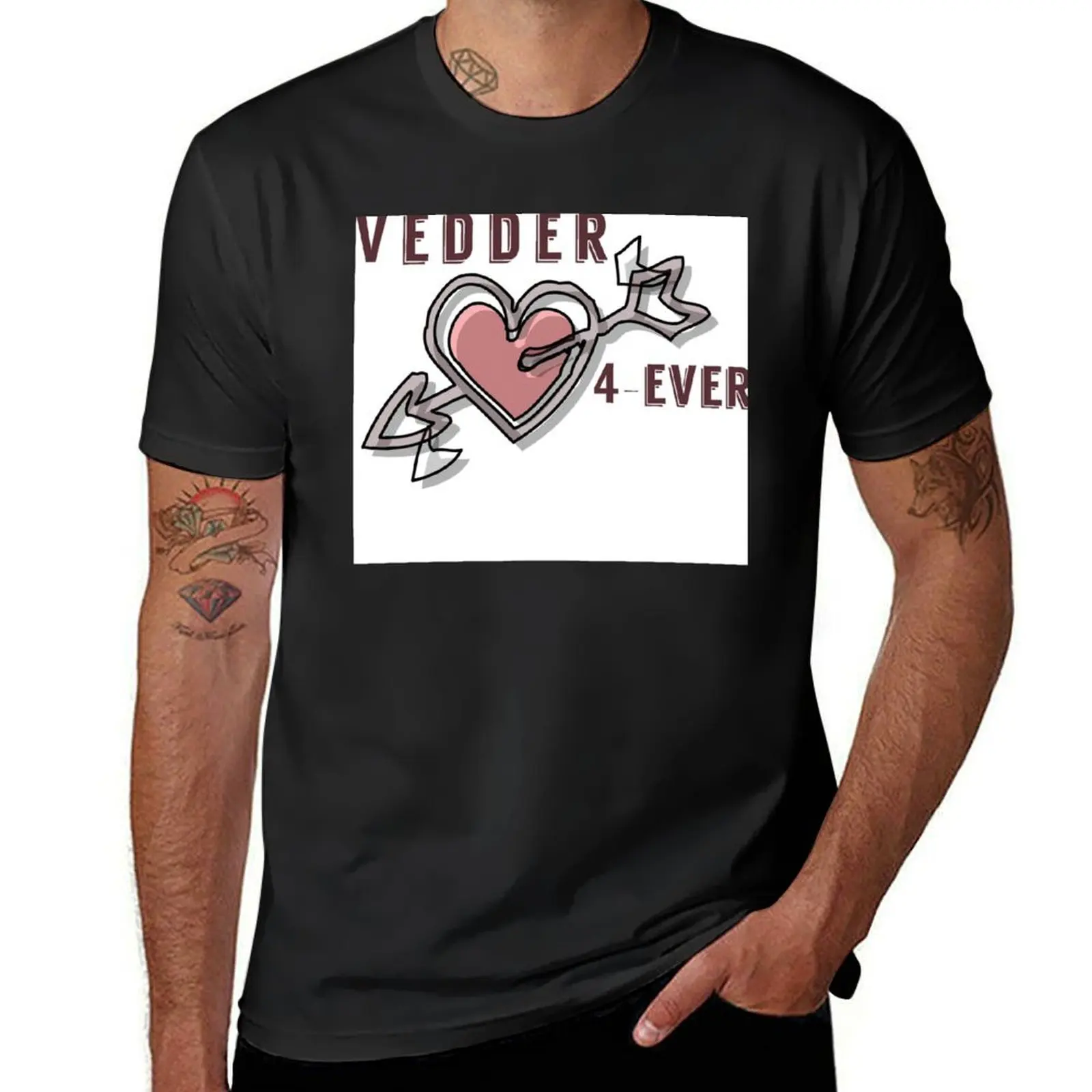 Vedder 4 Ever T-Shirt animal prinfor boys Blouse new edition vintage clothes slim fit t shirts for men