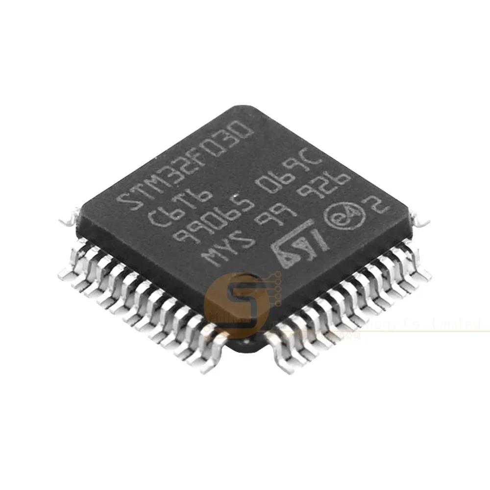 New 10pcs/lot STM32F030C6T6TR STM32 Flash IC 48-Pin LQFP