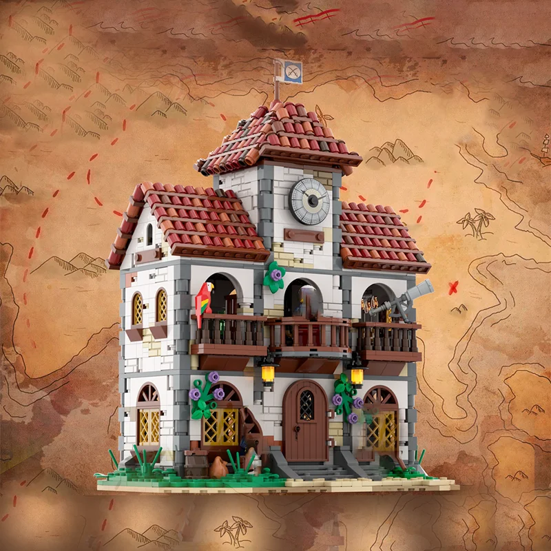 1977pcs MOC Império Townhall DIY Império Townhall Sala de Cidade Animada Diorama A maioria dos blocos de construção