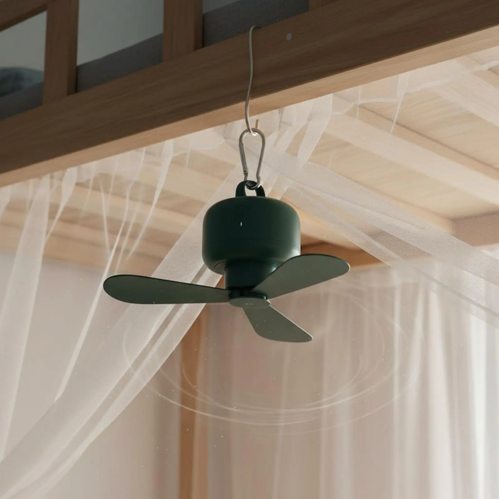 

USB Rechargeable Hanging Fan Ultra Quiet USB Hanging Fan Outdoor Gear Cordless Strong Breeze for Campers, Camping, Bug Net