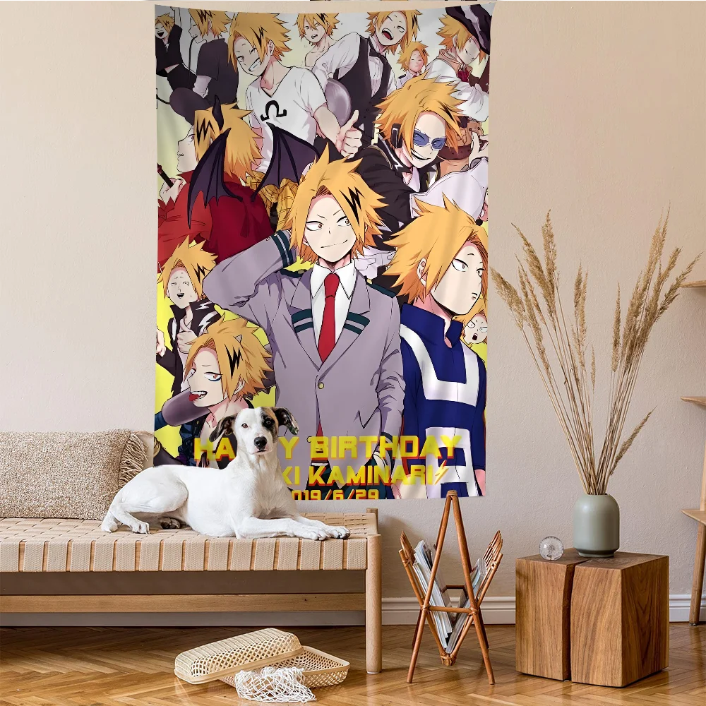 My Hero Academia Kaminari Denki  Tapestry Anime Tapestry Hanging Tarot Hippie Wall Rugs Dorm Wall Hanging Sheets