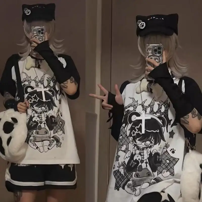 

39BB Cats Ear Baseball Hat for Women Girl Breathable Hat Popular Adjustable Cosplay Caps 2000s Hiphop Hat Anime Props Headwear