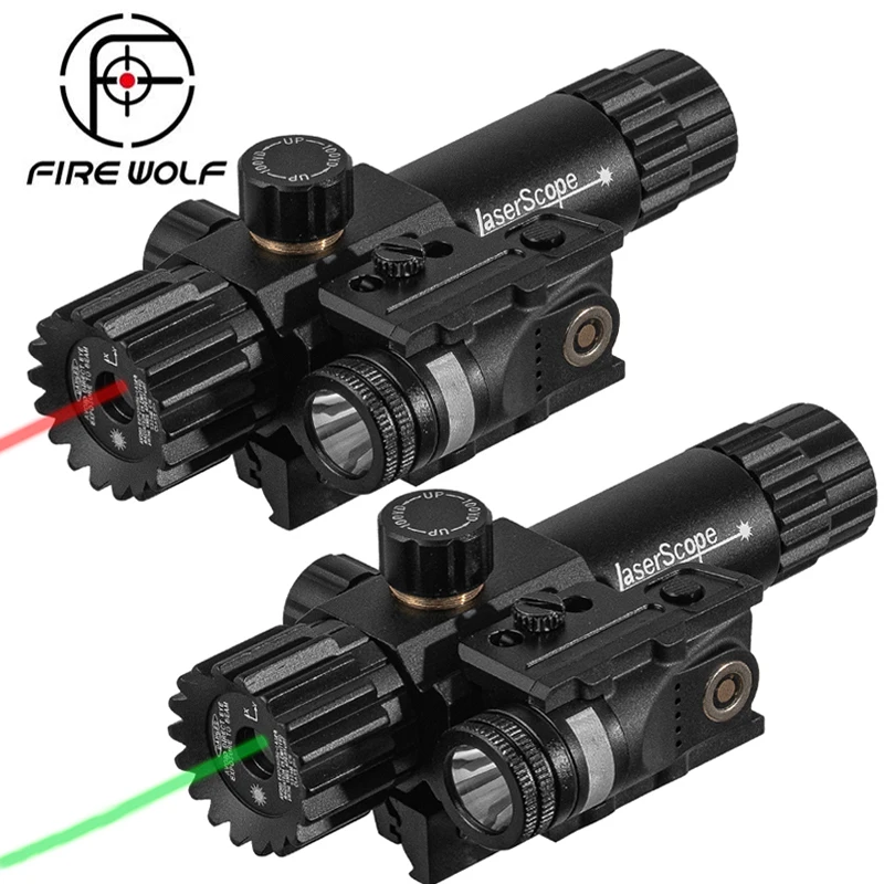 Tactical Green/Red Dot Laser Sight for 20mm/11mm Rail/Barrel Scope Mount with Remote Switch Hunting Gun Accessories