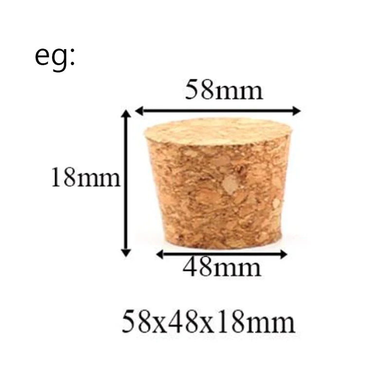 5-100 cork stoppers wine bottle cork cork wooden conical cork replacement all kinds of cork for wine beer bottle crafts