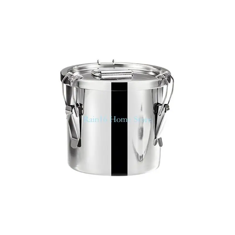 

Commercial Grade Nonrust Steel Sealed Bin 6L Capacity Airtight Design Commercial Kitchen Bucket For Food Preservations 02DB