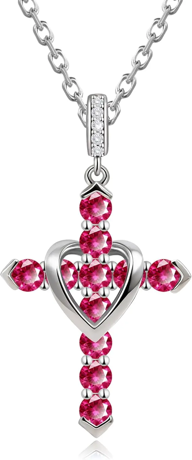 

Подарки на День матери для мамы, позолоченное 18-каратным золотом ожерелье с крестом в форме сердца, подарки на день рождения для женщин, на 21, 30, 40, 50, 60, 70 лет