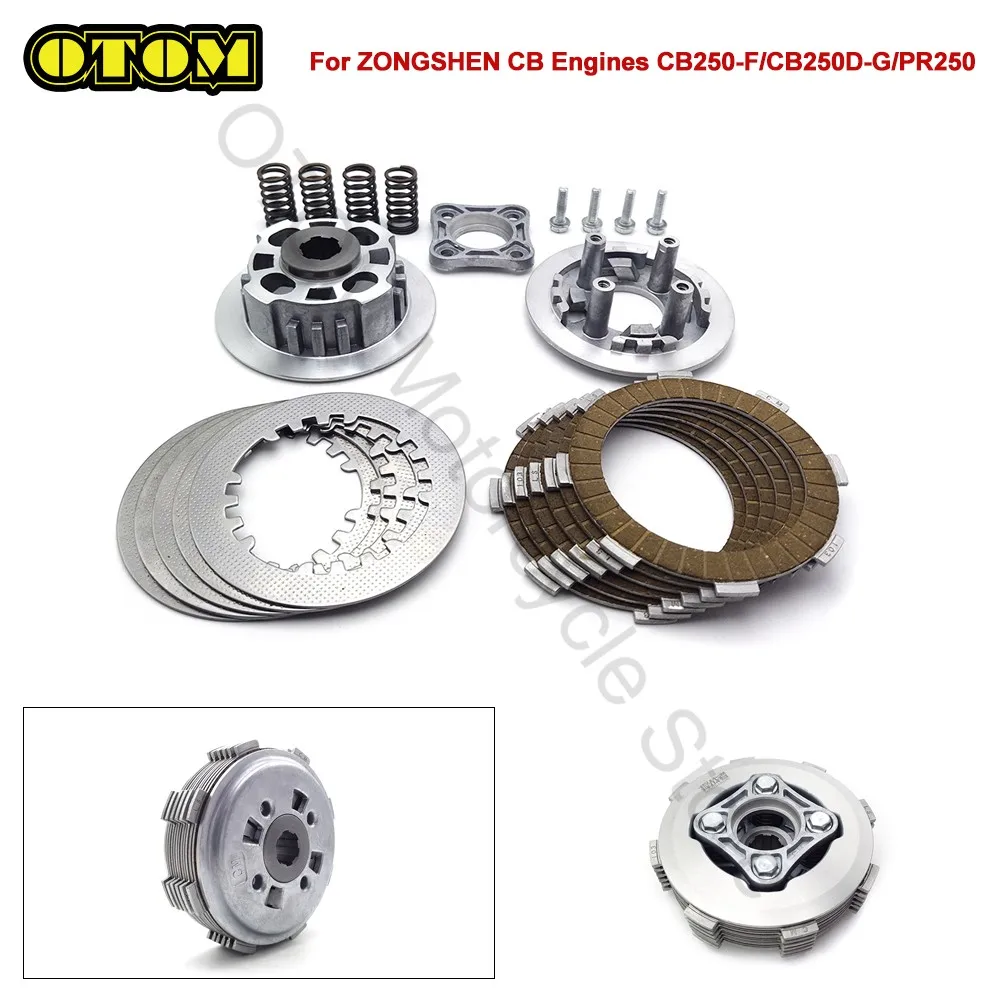 Para ZONGSHEN CB250-F CB250D-G PR250 HONDA CB125-250 Conjunto de Disco de Embrague Deslizante para Motocicleta, Pieza de Motor para Motos