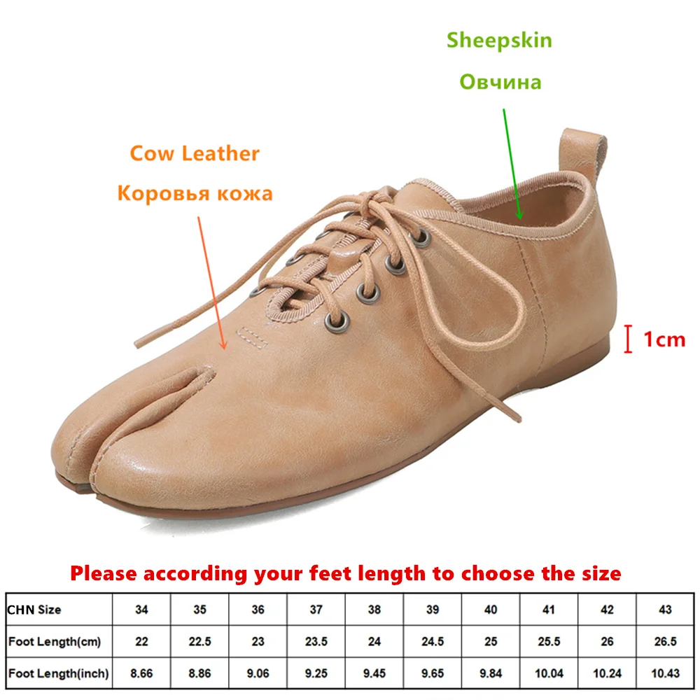 MILI-MIYA Genuine Leather Round Clip Toe Women Flats Heels Summer Modern Street Wear Ballet Dancer Lace Up Chic Casual Shoes