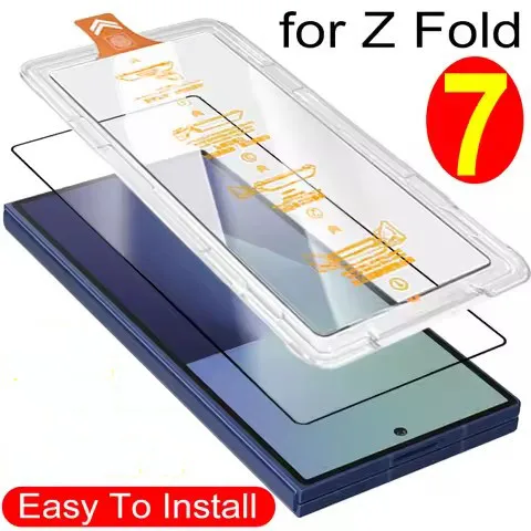 

Простая установка защитной пленки для экрана без пыли для Samsung Galaxy Z Fold 7 6 5 4 3 2 Fold7, защитная пленка из закаленного стекла