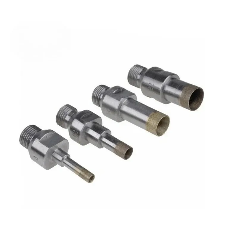 Glass Tile Drill Bit Set 5mm 6mm 8mm 10mm, 75mm Length Drill Bits with Screw for Ceramic Tile Glass Drilling