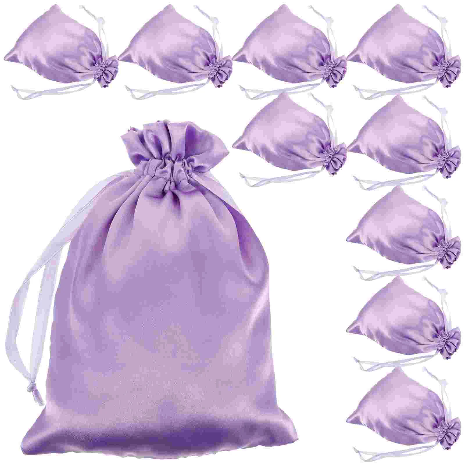 10 Pcs Storage Bag Travel Package Bags Carrying Satin Pouch Organizer for Multiple Wigs